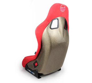 NRG Prisma Ultra Fixed Back Racing Seat: Fits Most Models w/ Gold Flake Shell