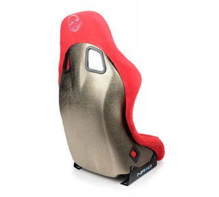 NRG Prisma Ultra Fixed Back Racing Seat: Fits Most Models w/ Gold Flake Shell
