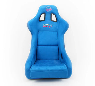 NRG Prisma Ultra Fixed Back Racing Seat (X-Large) Midnight Blue Alcantara w/ Gold Flake Shell: Fits Most Models