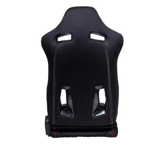 NRG Reclinable Bucket Seat Pair w/ Red Stitching and Arrow Cushion: Fits Most Models