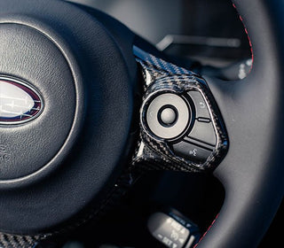 OLM LE Dry Carbon Fiber Steering Wheel Covers: Subaru BRZ / Toyota GR86 2022 - 2026