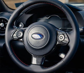 OLM LE Dry Carbon Fiber Steering Wheel Covers: Subaru BRZ / Toyota GR86 2022 - 2026
