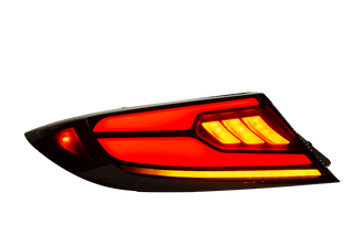 OLM Raiden LED Taillights Smoke Lens, Red Bar: Subaru BRZ / Toyota GR86 2022 - 2026