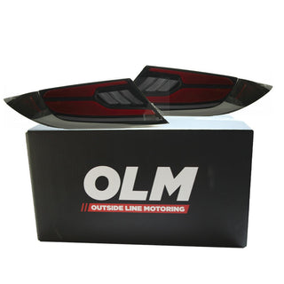 OLM Raiden LED Taillights Smoke Lens, Red Bar: Subaru BRZ / Toyota GR86 2022 - 2026
