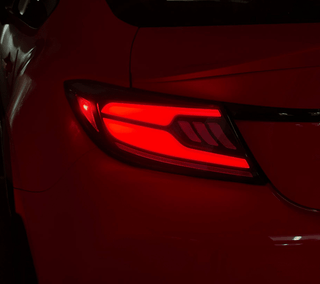 OLM Raiden LED Taillights Smoke Lens, Red Bar: Subaru BRZ / Toyota GR86 2022 - 2026