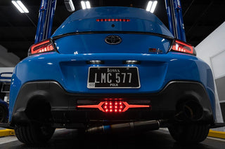 OLM V1 Rear Brake Light Clear Lens, Black Base, Red Bar: Subaru BRZ / Toyota GR86 2022 - 2026