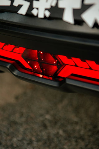 OLM V2 F1 Rear Brake Light Clear Lens, Black Base, White Bar: Subaru BRZ / Toyota GR86 2022 - 2026