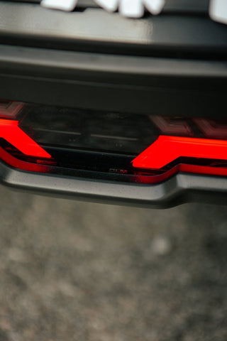OLM V2 F1 Rear Brake Light Clear Lens, Black Base, White Bar: Subaru BRZ / Toyota GR86 2022 - 2026