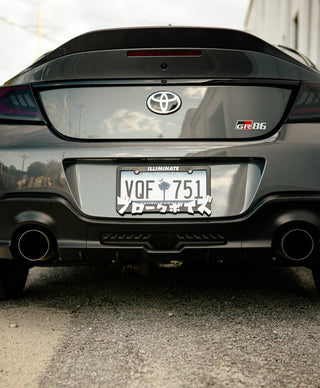 OLM V2 F1 Rear Brake Light Smoke Lens, Black Base, White Bar: Subaru BRZ / Toyota GR86 2022 - 2026