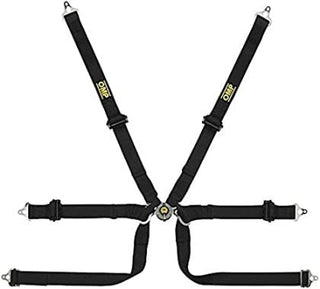OMP Technica Prototype 6 Point Harness 2" Pull Up Black: Fits Most Models