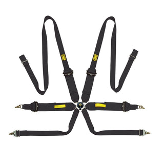 OMP Racing Tecnica 6 Point Harness: Fits Most Models