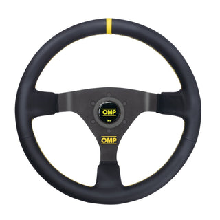 OMP WRC Steering Wheel: Fits Most Models w/ Yellow Centering Stripe