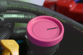 Perrin Performance Oil Cap Round Style (HYPER PINK): Multiple Subaru Fitments
