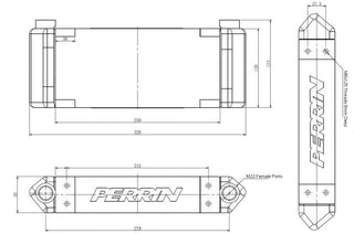 Perrin Universal Oil Cooler Core: Fits Most Models w/ M22 Inlets