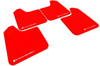 Rally Armor Universal Mudflaps: Fits Most Models w/ Red Urethane White Logo