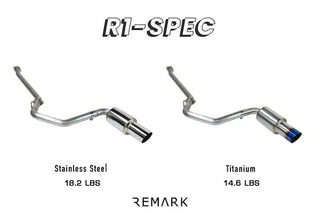 Remark R1-Spec Single-Exit Cat Back Exhaust: Toyota GR86 (22-24) & Subaru BRZ (22-24) w/ Titanium Tip