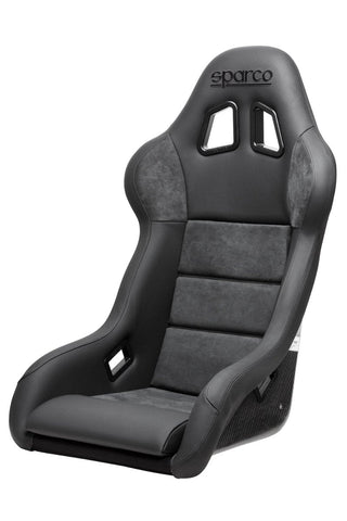 Sparco Evo L Performance Fixed Back Racing Seat (BLACK) w/ Carbon Fiber Shell: Fits Most Models