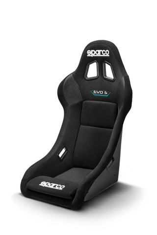 Sparco Evo S QRT Fixed Back Racing Seat Black: Fits Most Models