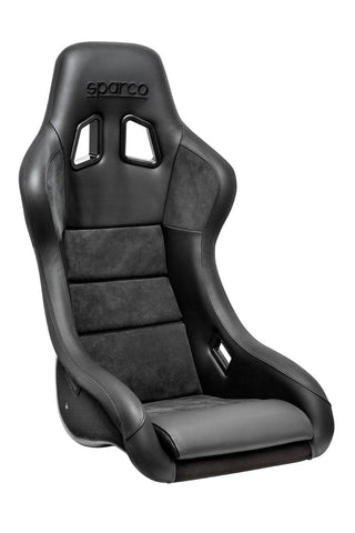 Sparco QRT-C Performance Fixed Back Racing Seat: Fits Most Models w/ Black Stitch and Carbon Fiber Shell