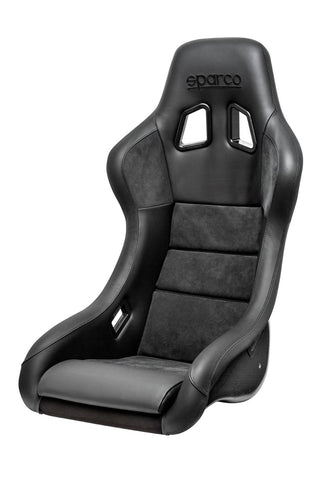 Sparco QRT-C Performance Fixed Back Racing Seat: Fits Most Models w/ Black Stitch and Carbon Fiber Shell