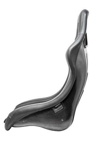 Sparco QRT-C Performance Fixed Back Racing Seat: Fits Most Models w/ Black Stitch and Carbon Fiber Shell