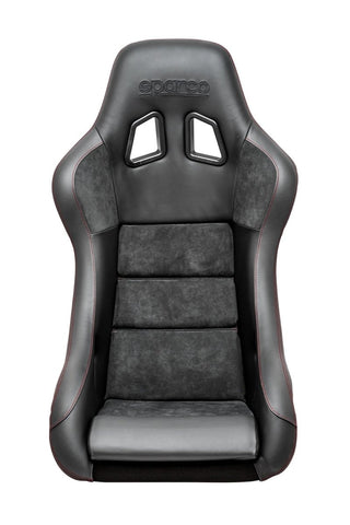 Sparco QRT Performance Fixed Back Racing Seat: Fits Most Models w/ Red Stitching
