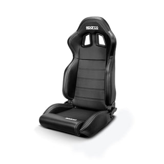 Sparco Reclining Bucket Seat: Fits Most Models w/ Black Vinyl Trim