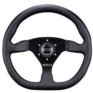 Sparco Steering Wheel L360 Leather Black: Fits Most Models
