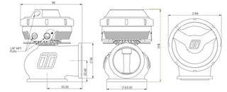 Turbosmart GenV HyperGate45CG External Wastegate: Fits Most Models w/ 5psi Black 45mm Compressed Gas