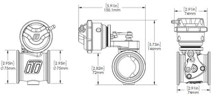 Turbosmart StraightGate50 External Wastegate: Fits Most Models 6psi Black 50mm