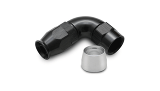 Vibrant -6AN Hose End Fitting (90 Degree) For Use w/ PTFE Lined Hoses: Fits Most Models