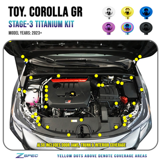 ZSPEC Stage-3 Dress Up Bolts Fastener Kit Titanium for 2023-2026 Toyota GR Corolla