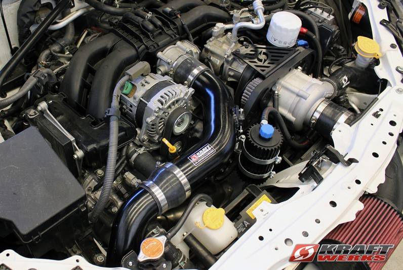 Kraftwerks Supercharger Kit: Scion FR-S 2013-2016; Toyota 86 2017-2020; Subaru BRZ 2013-2020