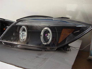 Spec D Dual Halo Projector Headlights w/ Eyebrow BLACK: Scion tC 2005 - 2010