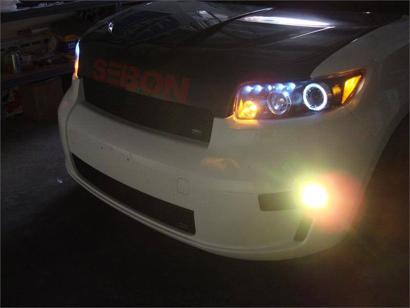 Spec D Projector Halo Headlights (Black): Scion xB 2008 - 2010 (xB2)