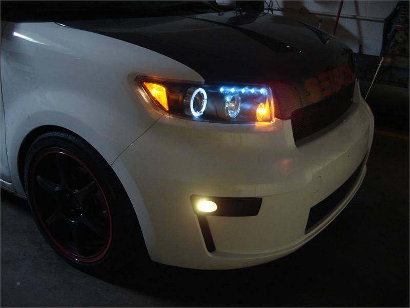 Spec D Projector Halo Headlights (Black): Scion xB 2008 - 2010 (xB2)