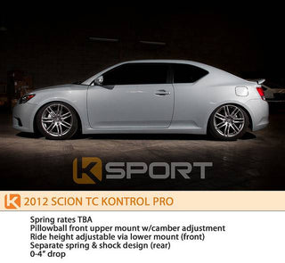 K Sport Kontrol Pro Coilovers: Scion tC 2011 - 2016 (tC2)