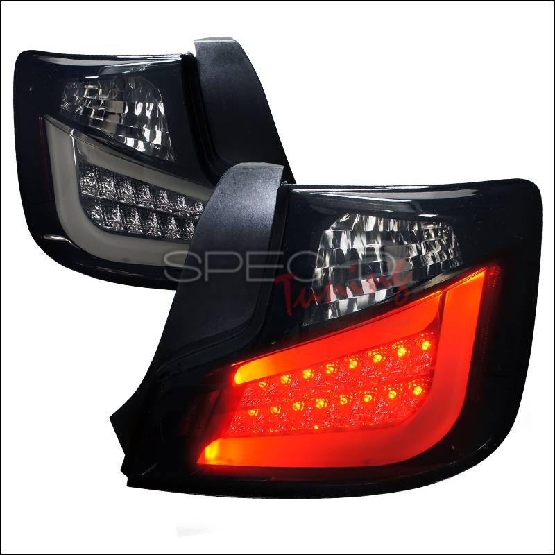 Spec D Black / Smoke LED Tail Lights: Scion tC 2011 - 2013 (tC2)