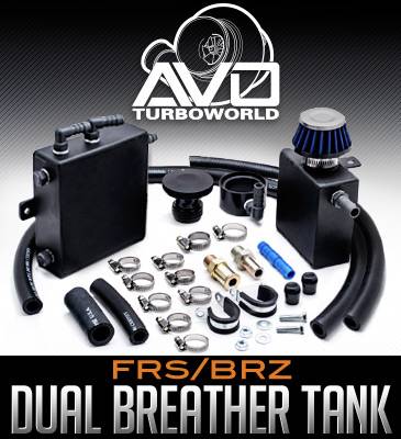 AVO Turboworld Dual Breather Tank Kit:  Scion FR-S 2013-2016; Toyota 86 2017-2018; Subaru BRZ 2013-2018