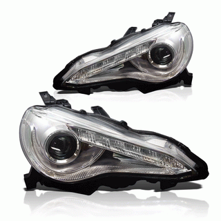 Winjet Projector Headlights (Chrome): Scion FR-S 2013 - 2016