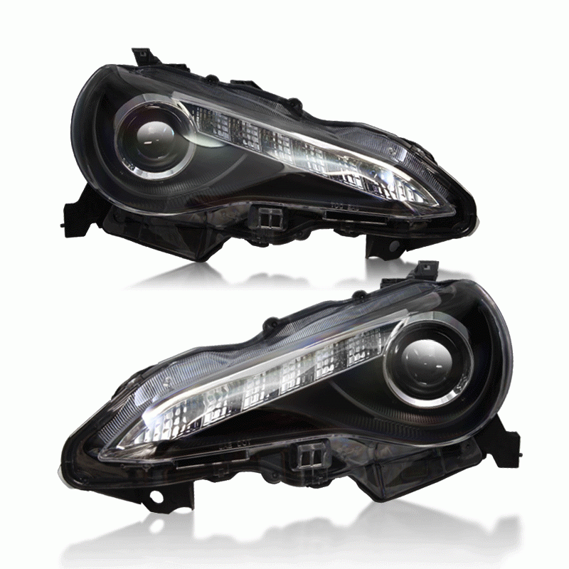 Winjet Projector Headlights (Black): Scion FR-S 2013 - 2016